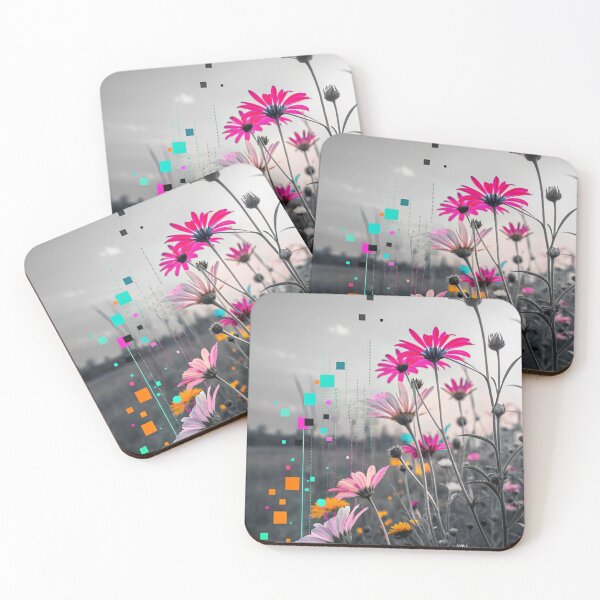 Item preview, Pixel Petals: Futuristic Meadow of Neon Blooms designed and sold by fc2c.