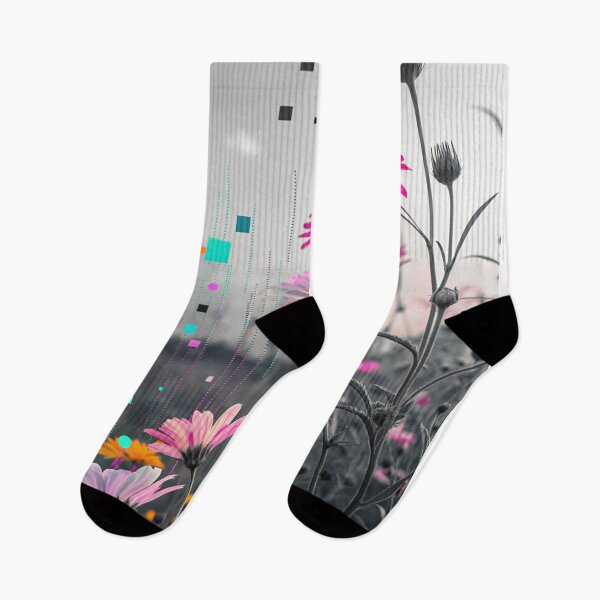 Item preview, Pixel Petals: Futuristic Meadow of Neon Blooms designed and sold by fc2c.