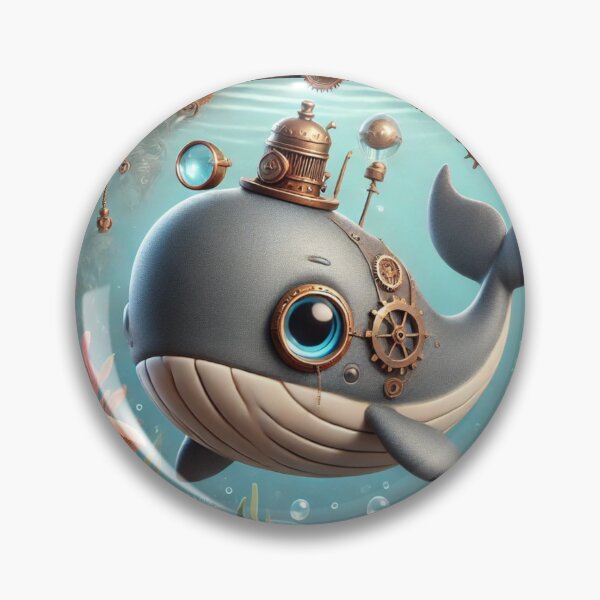 Item preview, Steampunk Minke Whale designed and sold by Sillytoe.