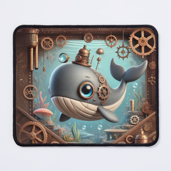 Item preview, Steampunk Minke Whale designed and sold by Sillytoe.