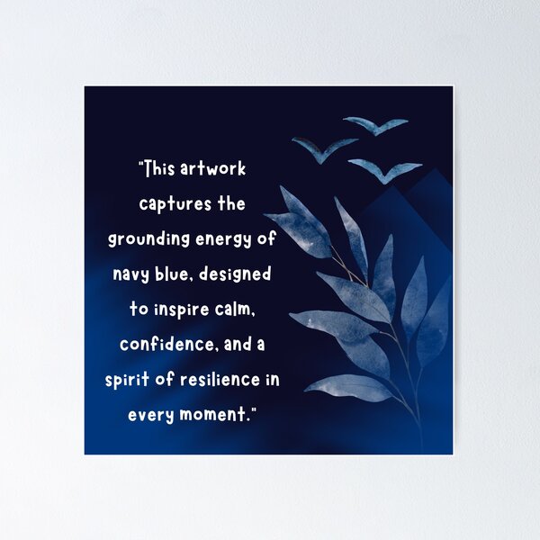 Item preview, "Focus with Navy Blue" designed and sold by NettaArts.