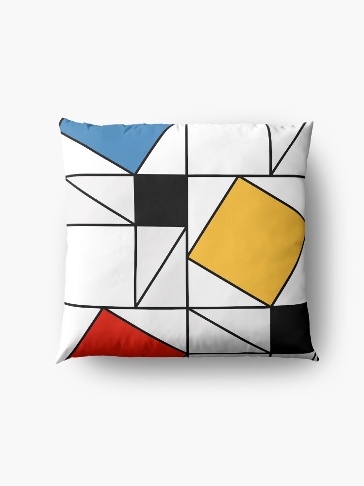 Alternate view of Mondrian meets Pythagoras & Fibonacci Floor Pillow