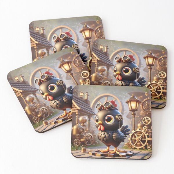 Item preview, Steampunk Modern Game Chicken designed and sold by Sillytoe.