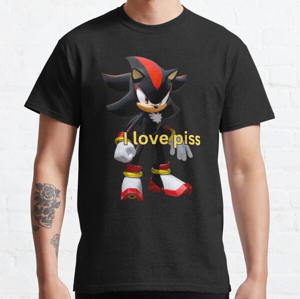 Aperçu de l'œuvre J'adore la pisse de Shadow le hérisson créée et vendue par OffensiveShirt.