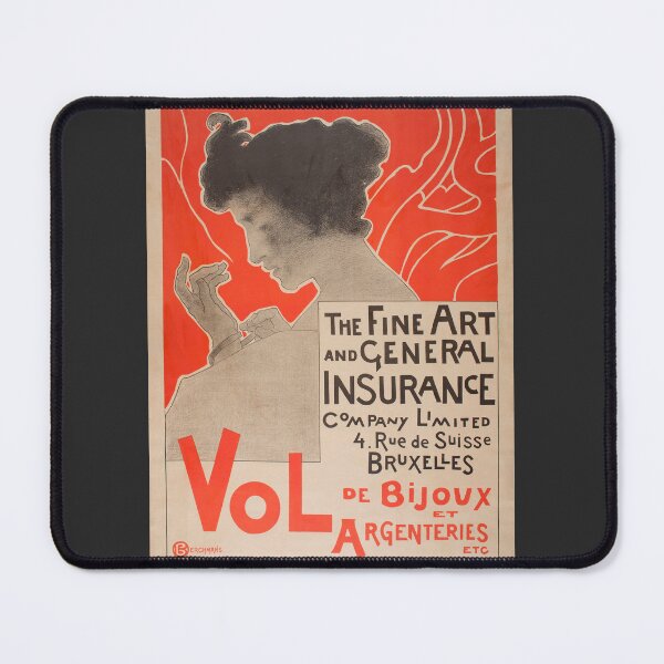 Item preview, Art Noveau Insurance Ad 1876 designed and sold by Teerlinck.