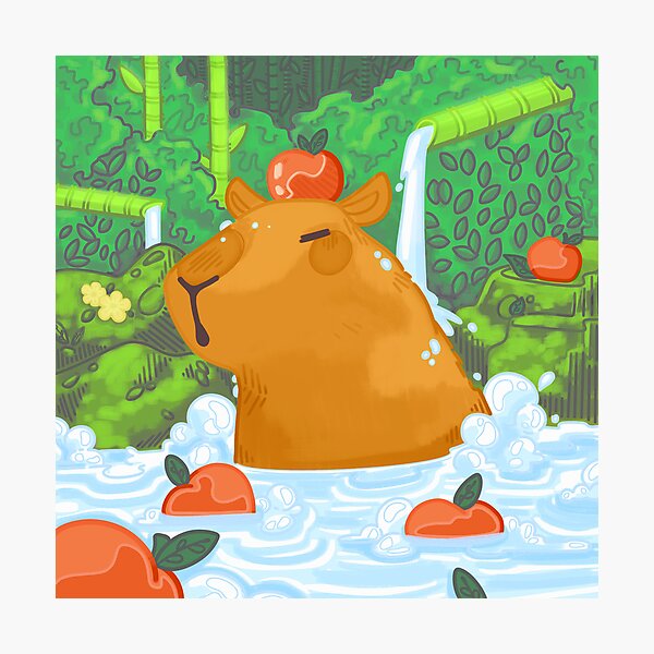 Item preview, Capybara Bath designed and sold by Rychipuff.