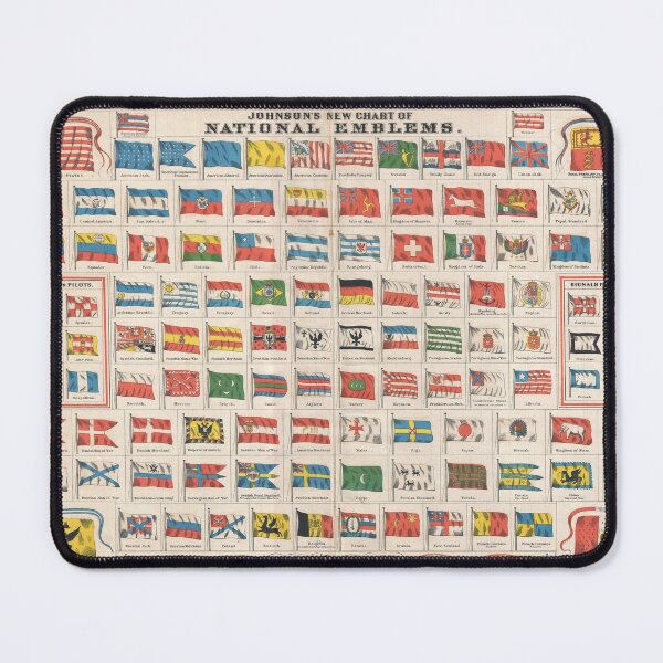 Item preview, Historical Flags of 1864, United States, British Empire, French Empire, Johnson's Chart of National Emblems - Geographicus designed and sold by LordRivers.