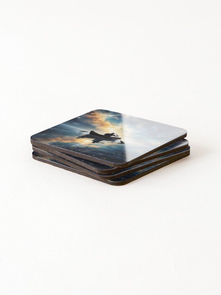 Thumbnail 4 of 5, Coasters (Set of 4), Infinity Pool designed and sold by OrionPrintWorks.