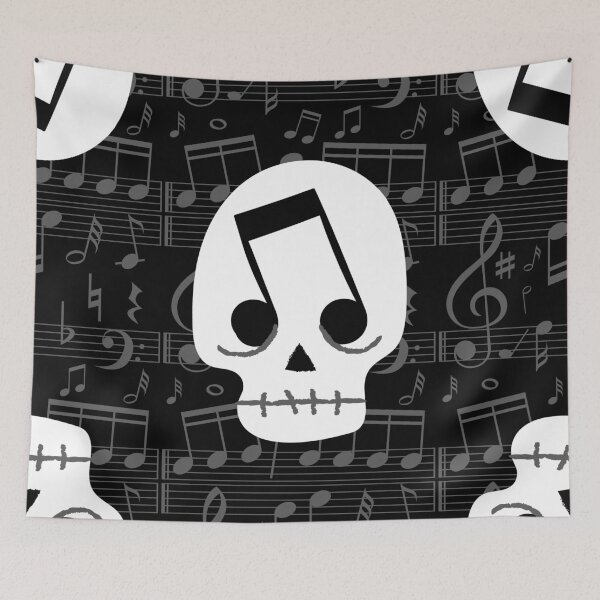 Item preview, gothic music note eyes skull macabre designed and sold by Gossip Rag.