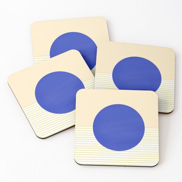 Item preview,   Design Featuring a Blue Circle With a Striped Yellow Background designed and sold by Beautiful art store.