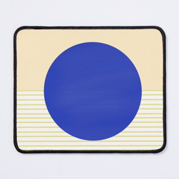 Item preview, Design Featuring a Blue Circle With a Striped Yellow Background designed and sold by Beautiful art store.
