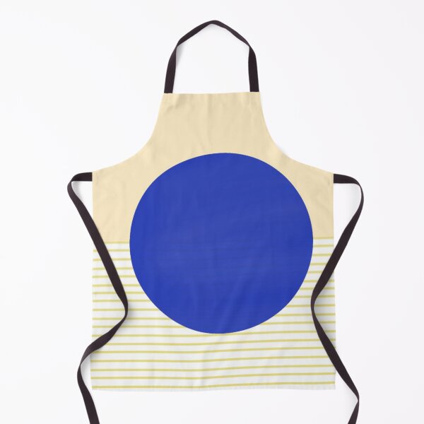 Item preview, Design Featuring a Blue Circle With a Striped Yellow Background designed and sold by Beautiful art store.