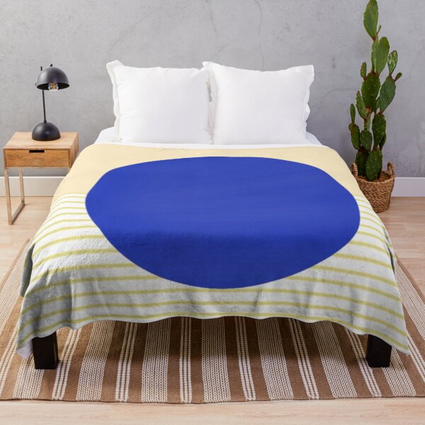 Item preview,   Design Featuring a Blue Circle With a Striped Yellow Background designed and sold by Beautiful art store.