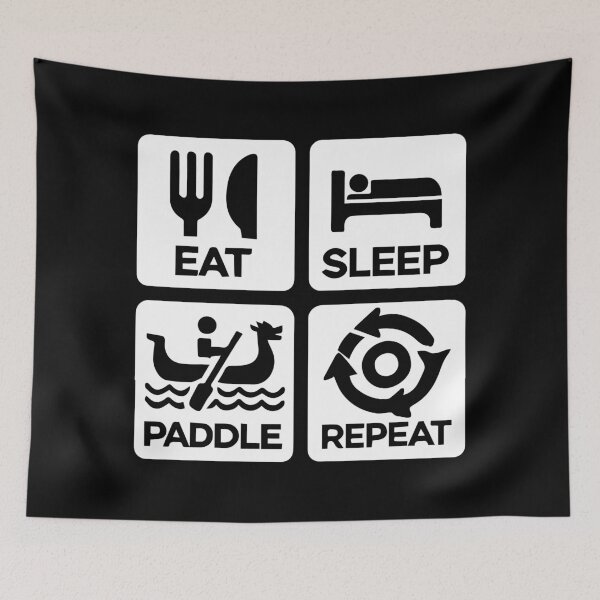 Item preview, Eat Sleep Paddle Repeat - Dragon Boat Racing Motivation designed and sold by chantastical.