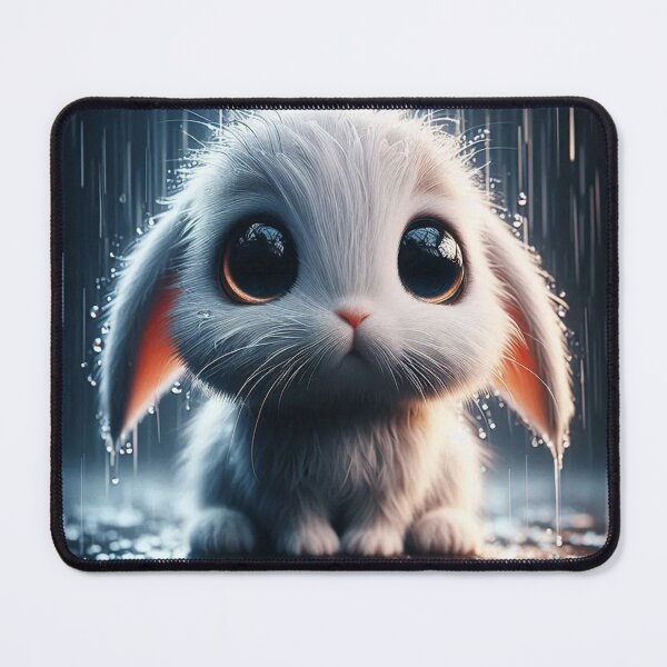 Item preview, Wet bunny, under the rain with a sad expression designed and sold by Magic3D.