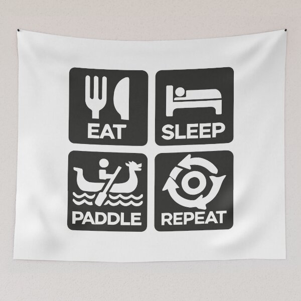 Item preview, Eat Sleep Paddle Repeat - Dragon Boat Racing Motivation designed and sold by chantastical.