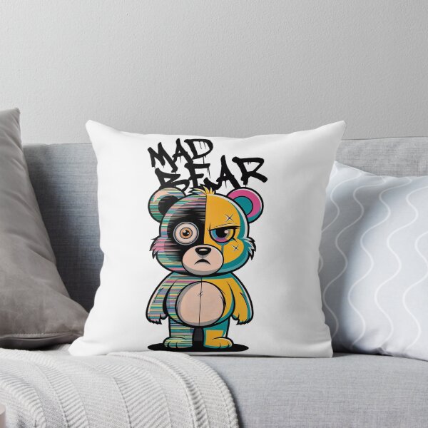 Artikelvorschau,  Cyber Grunge Angry Bear | Cartoon-Kunst in geteilten Farben entworfen und verkauft von SammyGrafiks.