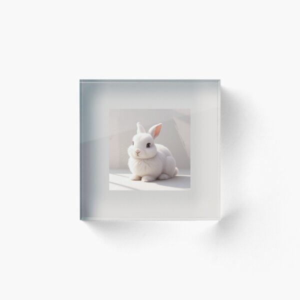 Aperçu de l'œuvre Lapin blanc généré par l'IA créée et vendue par bubbley2021.