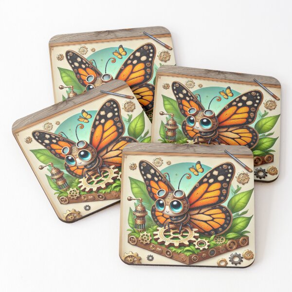 Item preview, Steampunk Monarch Butterfly designed and sold by Sillytoe.