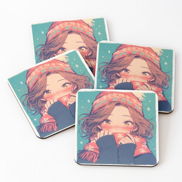 Item preview, Snug Anime Girl Winter Art  designed and sold by AwesomeAiArt.