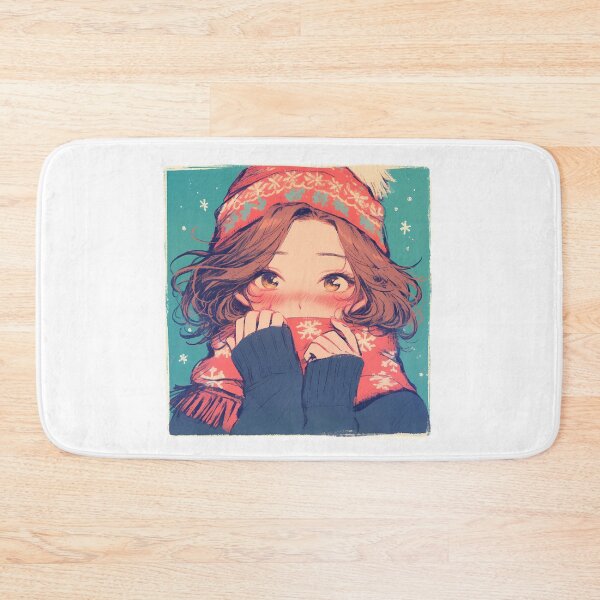 Item preview, Snug Anime Girl Winter Art  designed and sold by AwesomeAiArt.