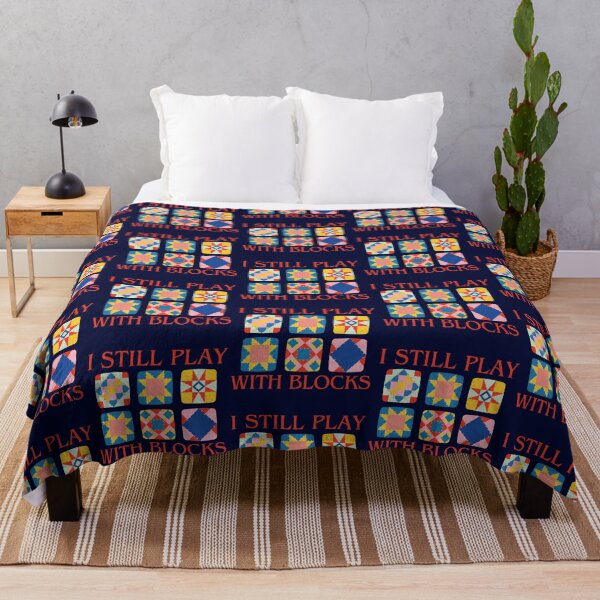 Item preview, I Still Play With Blocks Quilt Funny Quilting  designed and sold by Wiss2Arts.