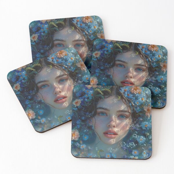 Item preview, Expressive Lady's face (Inspired by the painting of Ophelia 1) (Portrait 3) designed and sold by AwesomeAiArt.