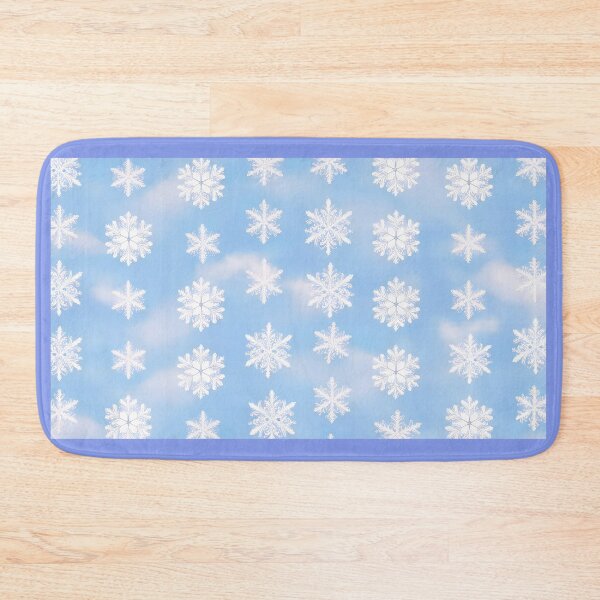 Item preview, White snowflakes on blue sky pattern designed and sold by Kristylynn757.