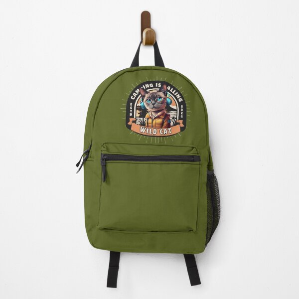 Item preview, Camping is calling wild cat designed and sold by bosilvercat.