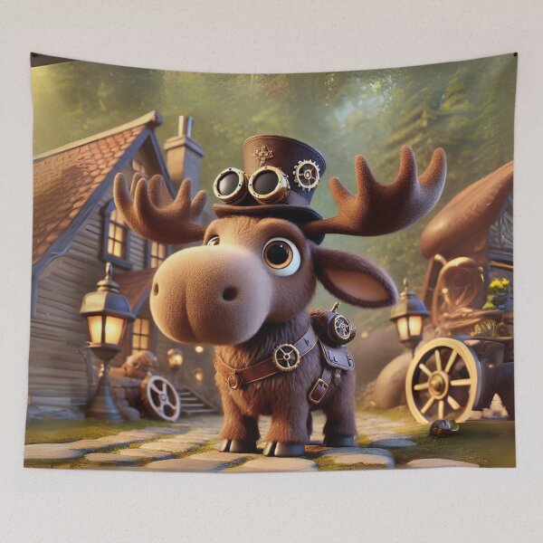Item preview, Steampunk Moose designed and sold by Sillytoe.