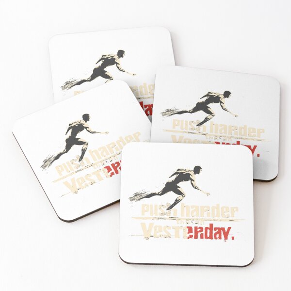 Item preview, Push harder than yesterday Motivation Fitness designed and sold by ArtRealms.