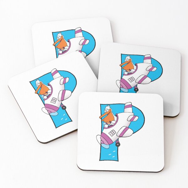 Item preview, Letter P Pelican in a Plane designed and sold by alphatoons.