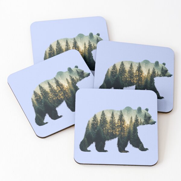 Item preview, Brown Bear with Forest designed and sold by mosfunky.