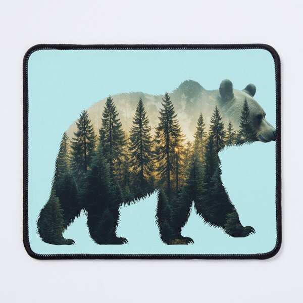 Item preview, Brown Bear with Forest designed and sold by mosfunky.