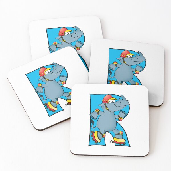 Item preview, Letter R Rhinoceros on Rollerblades designed and sold by alphatoons.