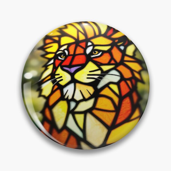Item preview, Stained Glass Lion designed and sold by OrionPrintWorks.