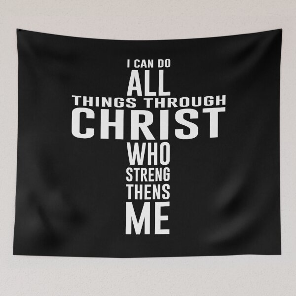 Item preview, Philippians 4:13 Cross Word Art All Things Through Christ  designed and sold by The Junto Shop.