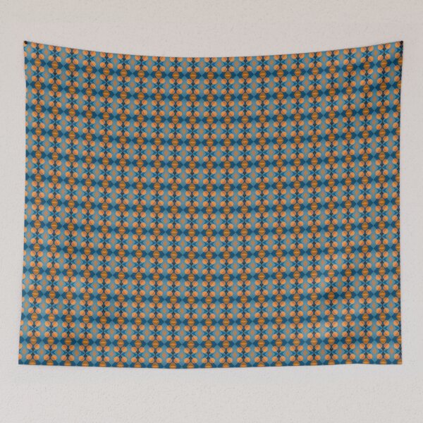 Item preview, Symmetrical Design Featuring Orange and Blue Composition of Circles and Triangles designed and sold by Ed & Harmony.