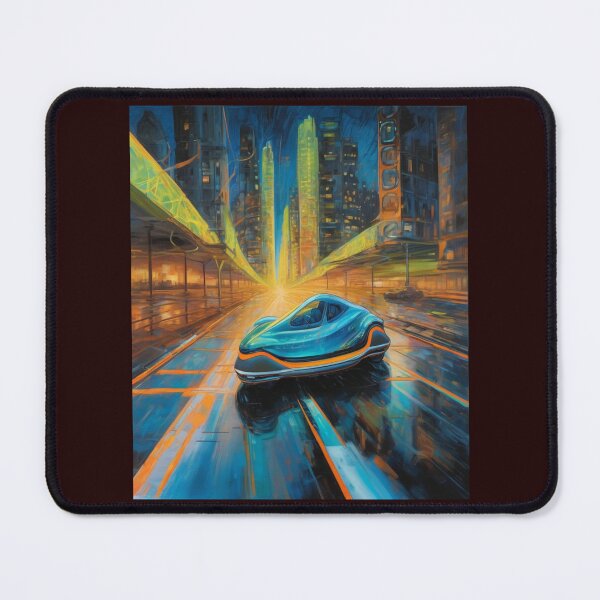 Item preview, "Neon Glide: Futuristic Urban Journey" designed and sold by Artisticanvas.