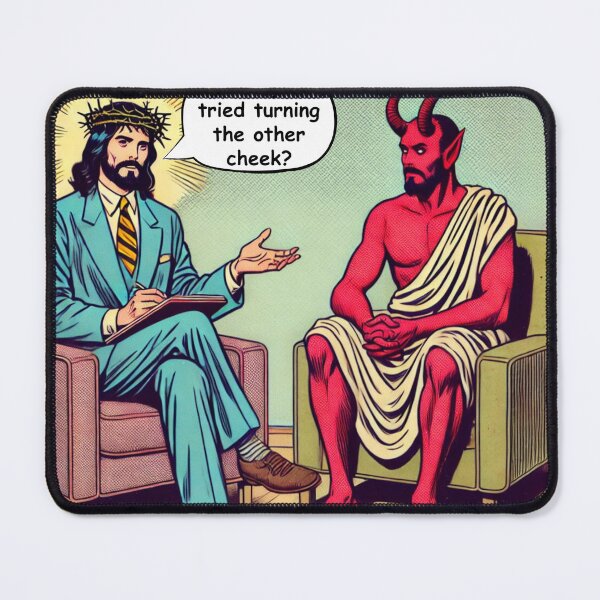 Item preview, Therapist Jesus Giving Mental Health Counseling designed and sold by JohnnyCeri.