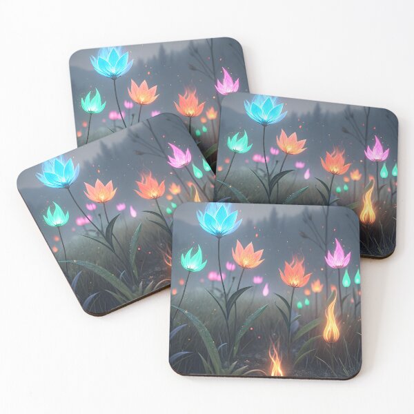 Item preview, Ethereal Flame Flowers in a Dream Meadow designed and sold by fc2c.