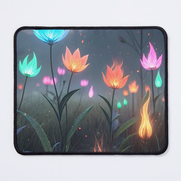 Item preview, Ethereal Flame Flowers in a Dream Meadow designed and sold by fc2c.