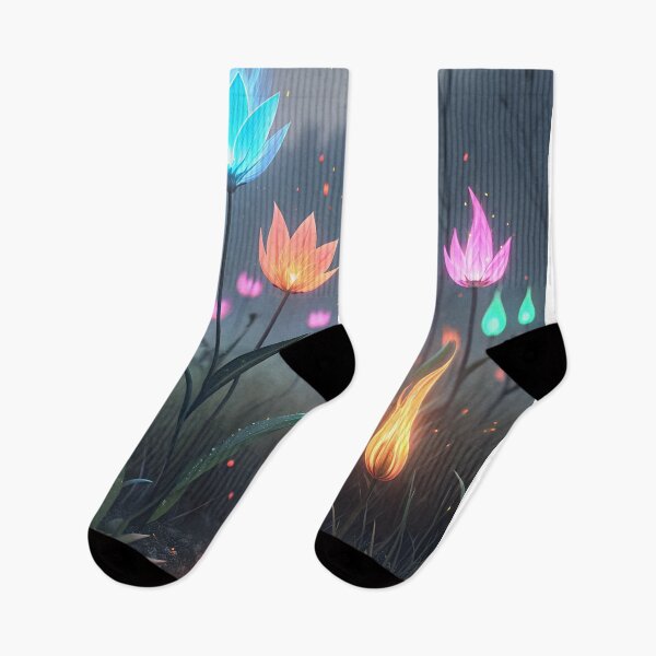 Item preview, Ethereal Flame Flowers in a Dream Meadow designed and sold by fc2c.