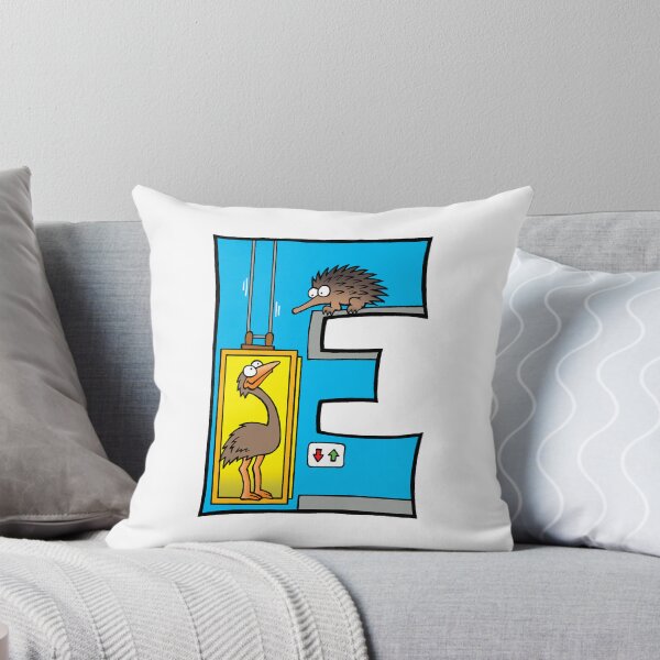 Item preview, Letter E Emu in an Elevator with an Echidna designed and sold by alphatoons.