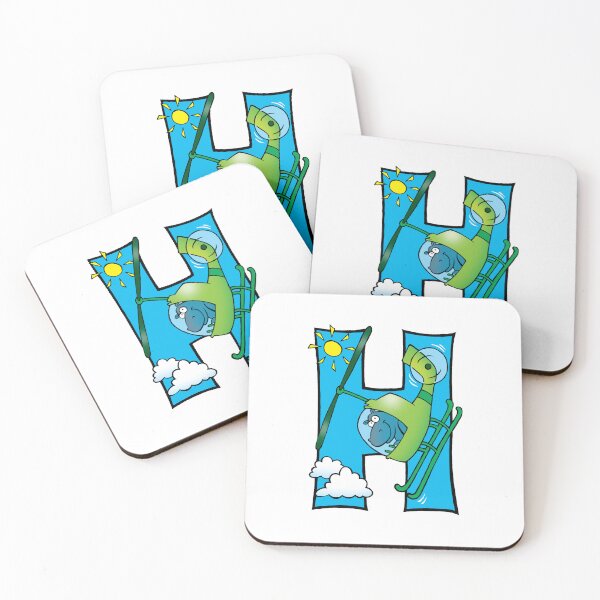Item preview, Letter H Hippopotamus in a Helicopter designed and sold by alphatoons.
