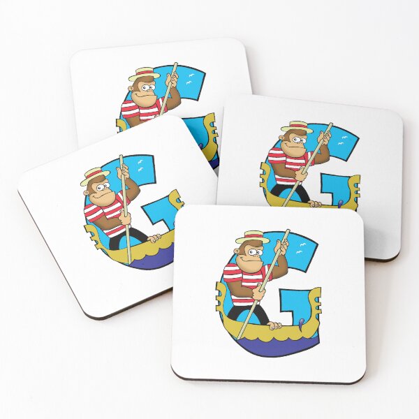 Item preview, Letter G Gorilla on a Gondola designed and sold by alphatoons.