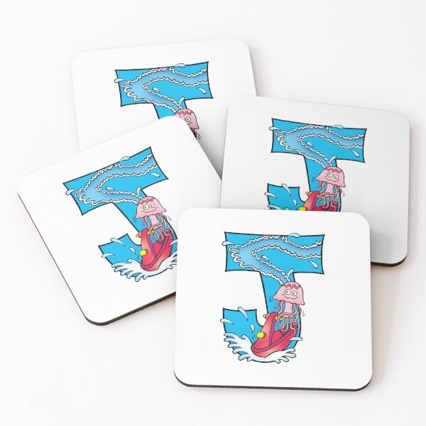 Item preview, Letter J Jellyfish on a Jet Ski designed and sold by alphatoons.
