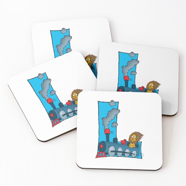 Item preview, Letter L Lion in a Locomotive designed and sold by alphatoons.