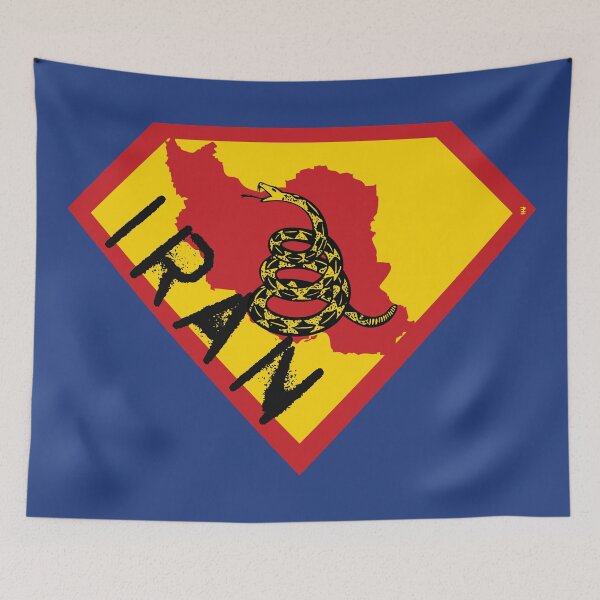 Item preview, IRAN  Spell Out - Freedom Is The Superpower - Gadsden Snake Flag - Dont Tread On Me SUPERHERO design designed and sold by pelagio.
