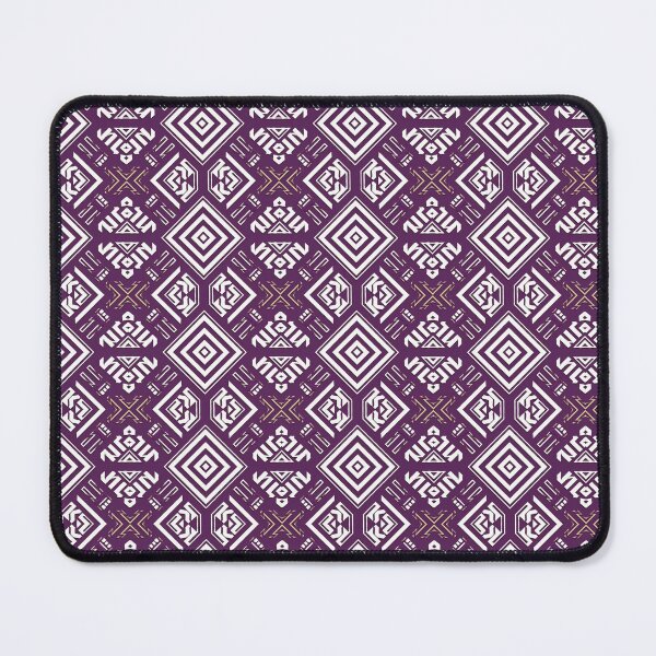 Item preview, Eye-Catching Satin Art Featuring Bold 3D Tribal Pattern on Purple Motifs designed and sold by Ed & Harmony.